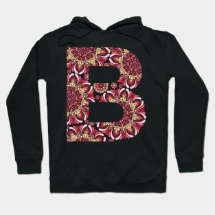 Mandala Letter Capital B Pink Hoodie